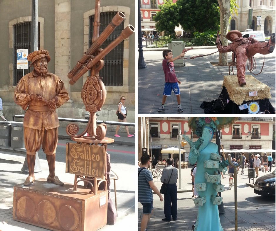 אסנת חן - פסלים חיים ברצלונה